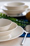 Hermia Lavanta Juego de Cena de Porcelana de 18 Piezas en Blanco, Azul y Verde